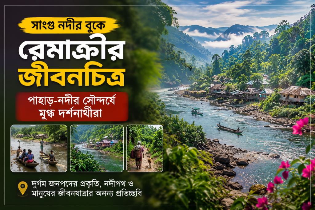 সাঙ্গু নদীর বুকে রেমাক্রীর জীবনচিত্র, পাহাড়-নদীর সৌন্দর্যে মুগ্ধ দর্শনার্থীরা সাঙ্গু নদীর বুকে রেমাক্রীর জীবনচিত্র, পাহাড়-নদীর সৌন্দর্যে মুগ্ধ দর্শনার্থীরা