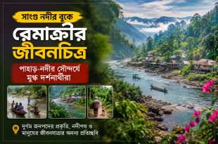 সাঙ্গু নদীর বুকে রেমাক্রীর জীবনচিত্র, পাহাড়-নদীর সৌন্দর্যে মুগ্ধ দর্শনার্থীরা