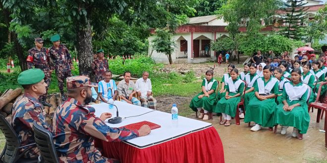 থানচিতে ৩৮ বিজিবির উদ্যোগে মাদকবিরোধী সচেতনতামূলক সেমিনার