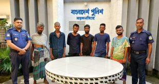 ডিবি ও কোতোয়ালী থানা পুলিশের যৌথ অভিযানে ময়মনসিংহে সক্রিয় ছিনতাইকারী চক্রের ৬ সদস্য গ্রেফতার