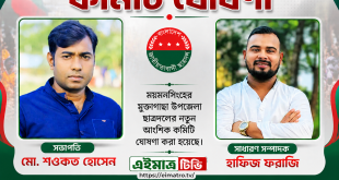 মুক্তাগাছা উপজেলা ছাত্রদলের নতুন নেতৃত্বে শওকত ও হাফিজ ফরাজি